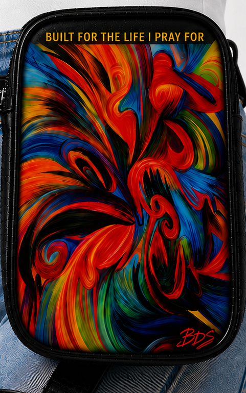 The Elixir Belt Bag — original artwork fanny pack with Built for the Life I Pray For artwork